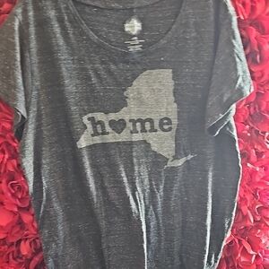 State Of Mind Dk Gray Home State T-Shirt Size Large